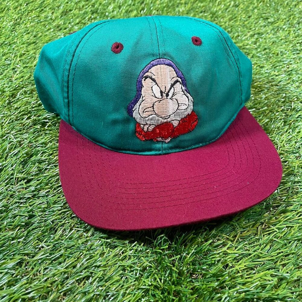 Vintage Disney Snow White and the Seven Dwarfs Grumpy Snapback Hat Youth size
